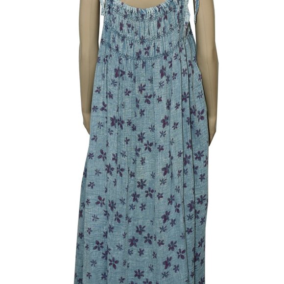 Free People Azure Maxi Dress Floral Printed Tie New M - Picture 6 of 7
